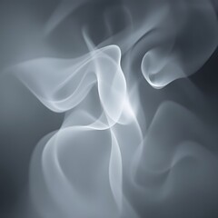 Obraz premium Ethereal white smoke wisps against a dark backdrop in abstract form