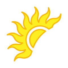 Sun icon design template
