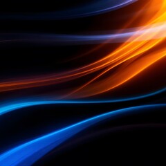 Fototapeta premium Abstract Glowing Light Trails on Black Background Dynamic Swirling Colors