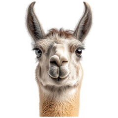 Obraz premium Realistic Snickering Llama with Fun Expression on Transparent Background