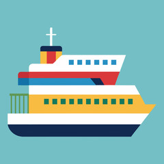 ferry in the sea