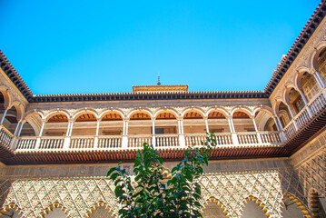 Obraz premium Groto in the gardens of Royal palace of Alcazar Seville Andelusia Spain