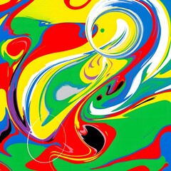 Obraz premium Abstract Swirling Color Flow Modern Art Backdrop Bright Vivid Design
