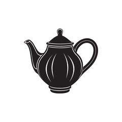 Teapot silhouette icon vector illustration isolated on white background
