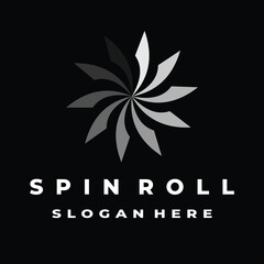 spin roll logo initial