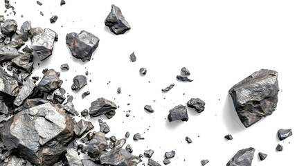 Isolated Stone Meteorite Fragment with Natural Texture