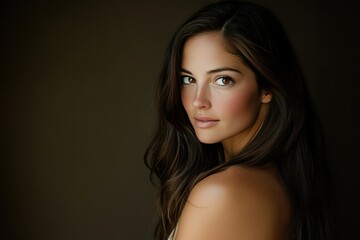 Portrait of a Young Woman with Long Hair