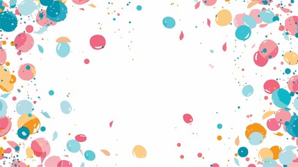 Colorful Confetti Frame for Creative Text Layout in Modern Flat Vector Design