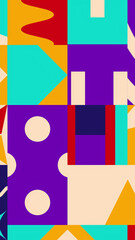 Bauhaus Style Abstract Background