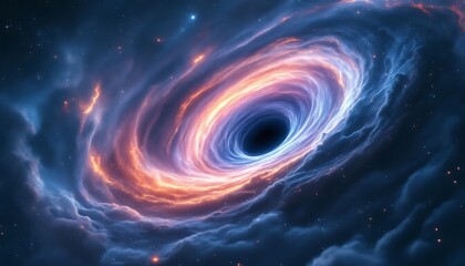 Stunning Black Hole Nebula Space Art Print