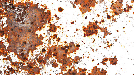 Fototapeta premium Scattered and isolated rusty metal texture