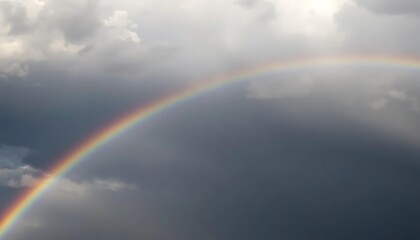Fototapeta premium Stunning Rainbow Arcing Across Dramatic Sky