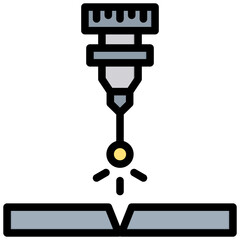Laser Welding Outline Color Icon