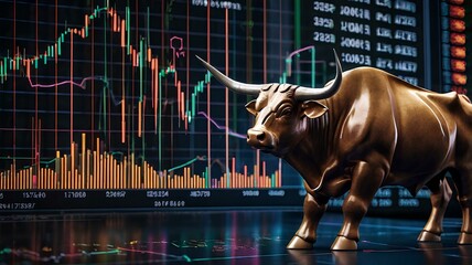 Fototapeta premium graph stock market 