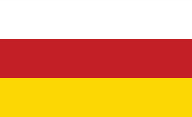 Obraz premium The Flag of South Ossetia, South Ossetia flag, Ossetian flag, flat vector