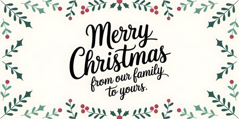 Family Portrait Merry Christmas Card