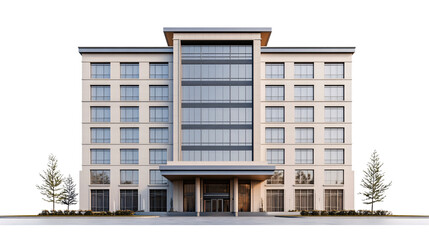Icon of a modern hotel building with windows and an entrance