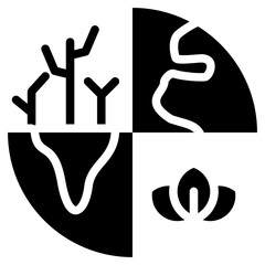 Obraz premium Environment Impact Glyph Icon