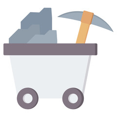 Quarrying Flat Icon