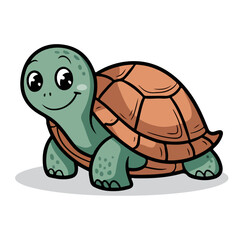 turtle cartoon animal vector