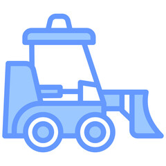 Bulldozer Blue Icon