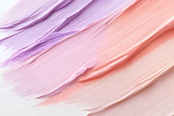 Colors blend on canvas showcasing smooth strokes of pastel hues in artistic expression