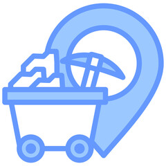 Quarrying Site Blue Icon