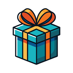 Gift box icon. Gift wrapping symbol. Surprising gift box signs, vector illustration