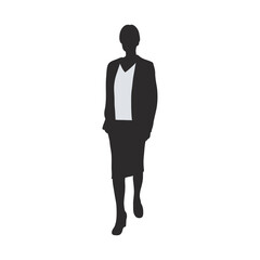 Business silhouette people