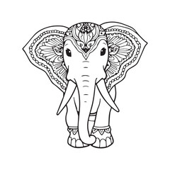 Free Elephant head vector illustration 