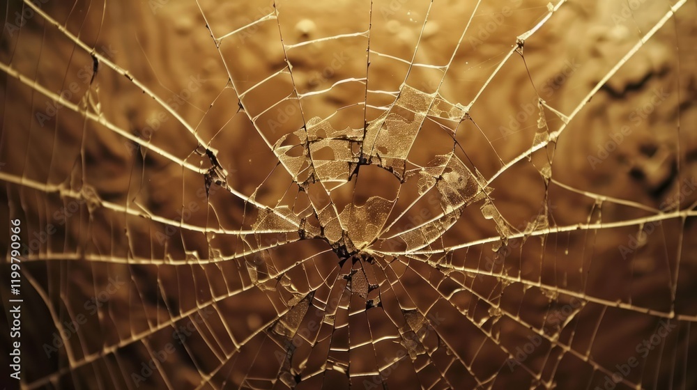 Wall mural the cracks form an intricate and natural pattern that resembles a web-like structure.