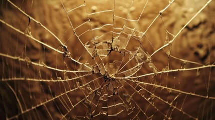 The cracks form an intricate and natural pattern that resembles a web-like structure.