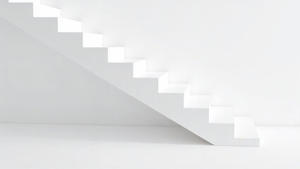 Obraz premium Escalera blanca minimalista