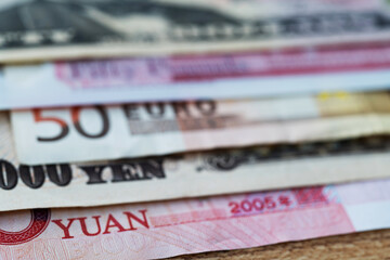 Background of worlds various currencies