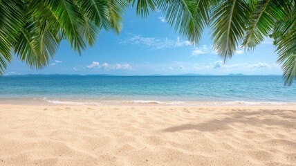 Fototapeta premium Tropical Beach Paradise Idyllic Summer Vacation Scene