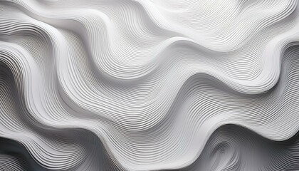 Fototapeta premium white background with a pattern of embossed undulating sinuous serpentine wavy lines