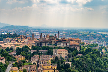 Aerial View of Historic Italian City
