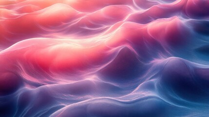 Obraz premium A vibrant abstract representation of flowing waves in shades of pink and blue, evoking a sense of movement and tranquility.