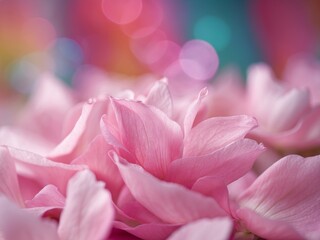 Fototapeta premium Delicate Pink Petals with Vibrant Background Colors