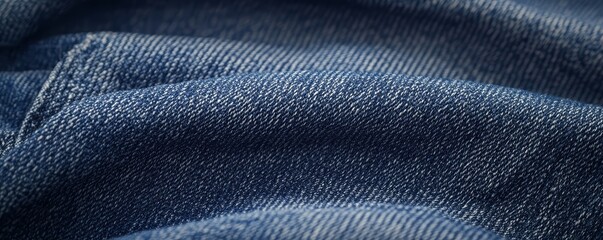 Close-up of denim fabric showcasing texture.