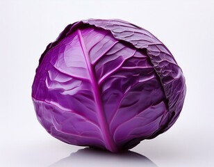 Fototapeta premium a purple cabbage on a white background