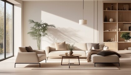 bright and airy living room with modern minimalist design