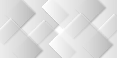 Abstract white geometric shape background. Elegant abstract background with grey geometric shape with shadow. Abstract white and grey background design. Modern Abstract white and gray triangle art.