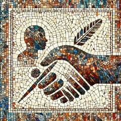 Mosaic Art Fragmented Pieces Coming Together The signing is depi