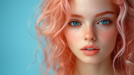 Naklejka premium Portrait of a beautiful woman.