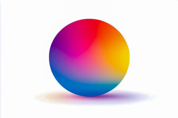 Colorful gradient circle on a white background, vector illustration. Simple and clean style, with pastel colors and soft lighting.