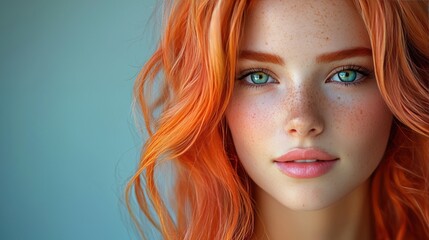 Fototapeta premium Portrait of a beautiful woman.