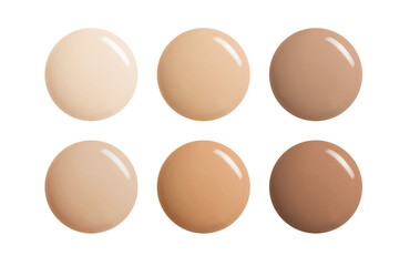 Diverse Foundation Tone Color Palette for Makeup