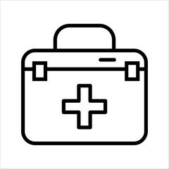 Medicine storage box icon . vector illustration, pictogram isolated on white background. color editable
