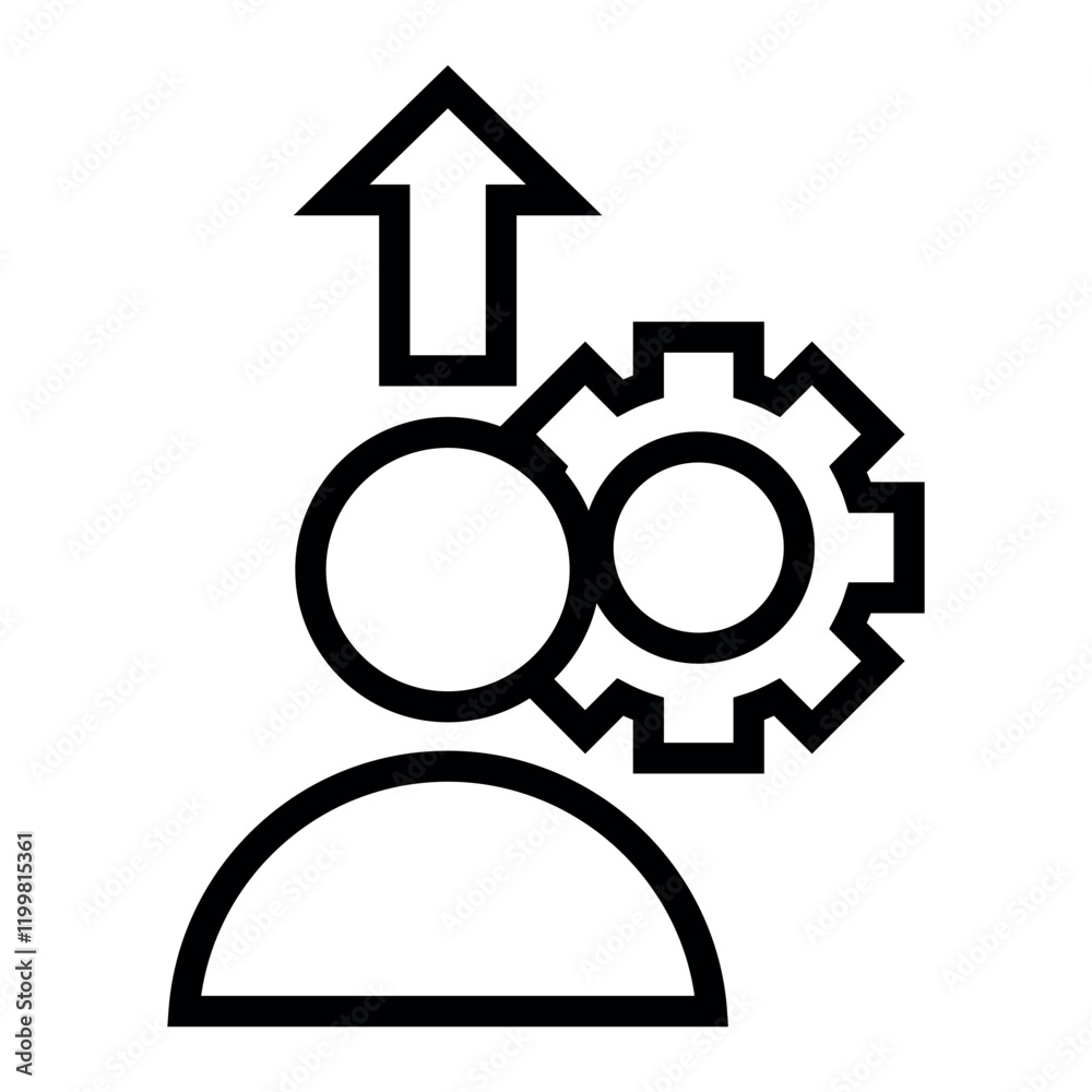 Poster development profiles vector icon